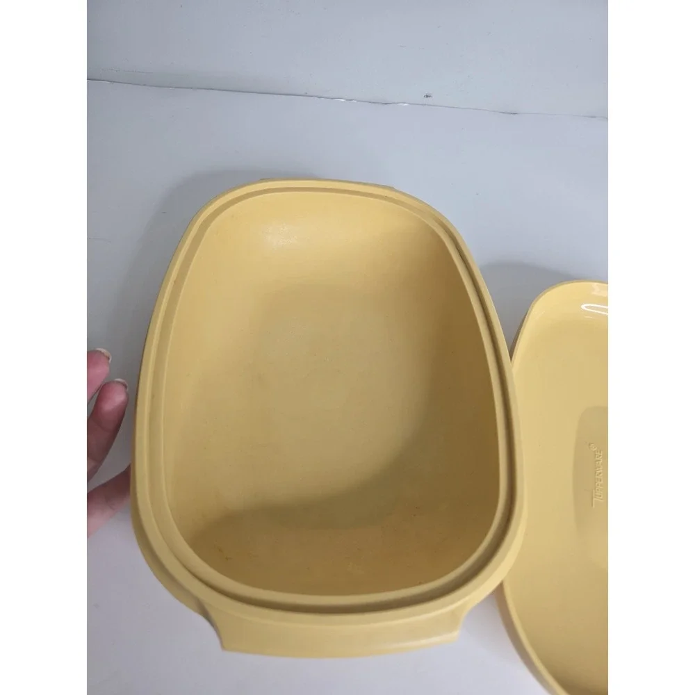 Vintage Tupperware Vegetable Steamer Bowl Harvest Gold Retro 3pc 1273 1274 1275